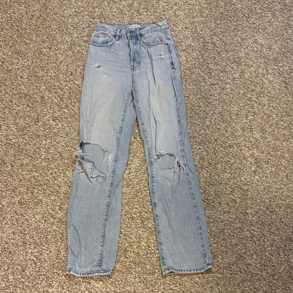 PacSun High Rise Light Blue Ripped Jeans